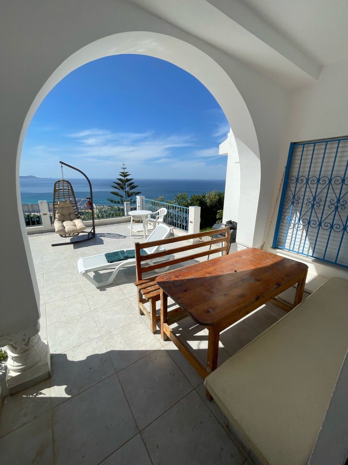 Vue sur la côte depuis la terrasse